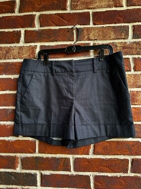 Avenue Women's Dark Charcoal Gray Tailored Cuffed Shorts